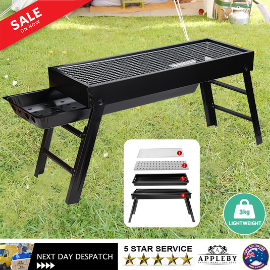 PORIYA Charcoal BBQ Grill Portable Smoker Barbecue Outdoor Foldable Camping Set AU