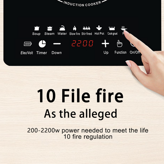 PORIYA 2200W Electric Induction Cooktop Portable Ceramic Glass Cook Top Kitchen Cooker