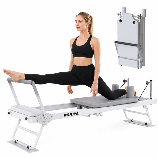 PORIYA Foldable Reformer Pilates Home Gym Use Foldable Design AU Stock