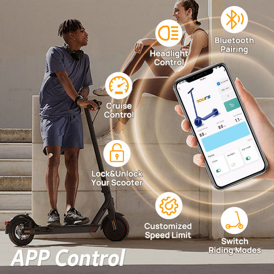 Electric Scooter Adult 900W 40KM/H 50KM Foldable Portable Travel E Bike w/ APP