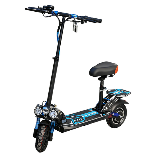 PORIYA NEW Electric Scooter w/RGB Light 2000W 50KM/H Foldable Adult Off Road E-Bike