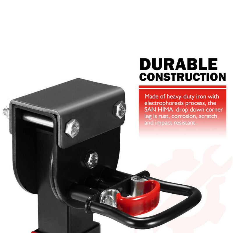 Load image into Gallery viewer, PORIYA 400MM Caravan Drop Down Corner Legs Trailer Steel Legs 1200LBS 2400LBS 2/4PCS
