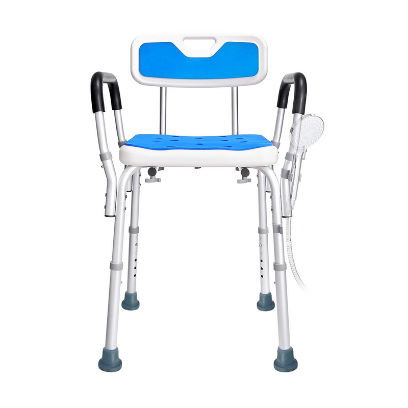 Load image into Gallery viewer, Shower Chair Bath Bench Arms Back for Inside Tub Adjustable Height 400lbs
