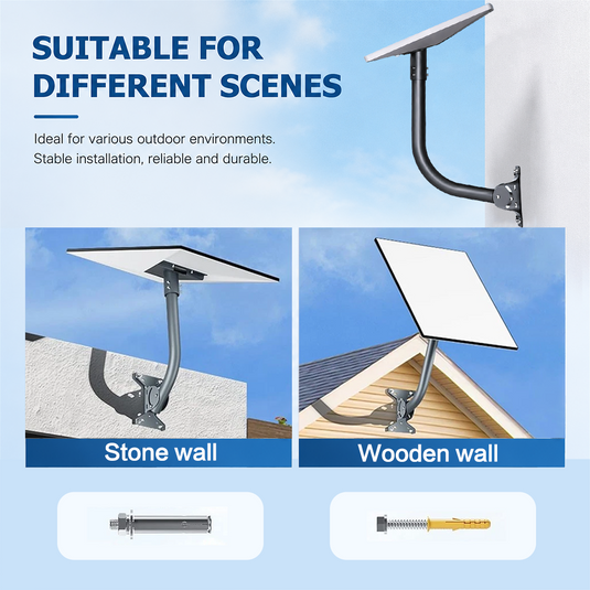 PORIYA Starlink Gen 3 Mounting Kit Outdoor 360° Adjustable Wall/Roof Iron Pole Mount