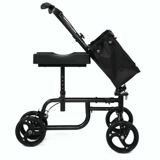 Foldable Knee Walker Scooter Mobility Alternative Crutches Wheelchair w/ Basket