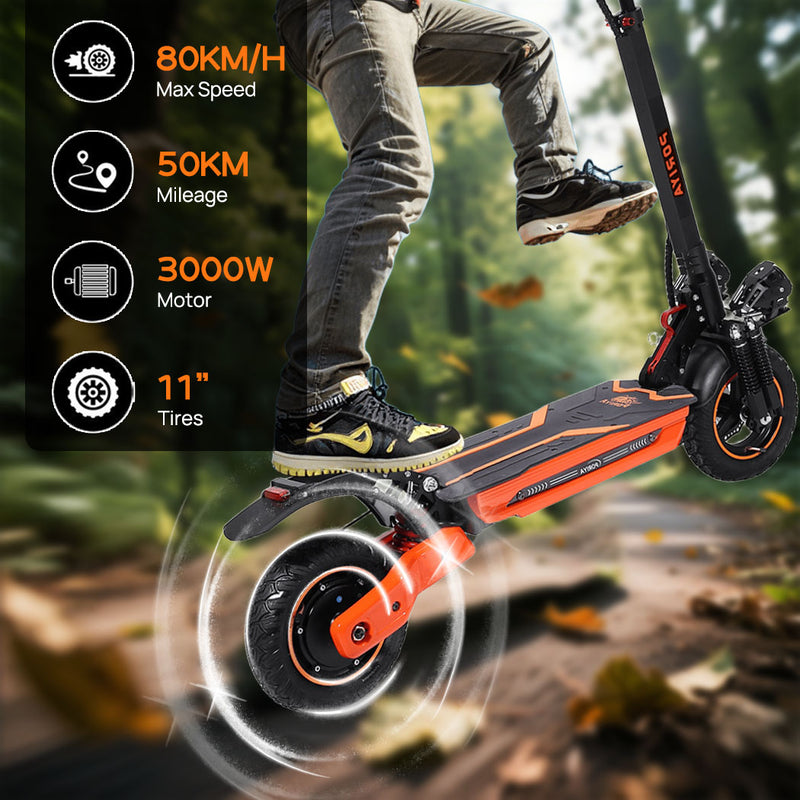 Load image into Gallery viewer, PORIYA 3000W Portable Electric Scooter 80KM/H Off Road Scooter Foldable E Bike
