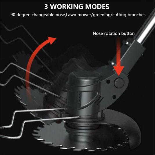 Cordless Electric Grass Trimmer Garden Lawn Cutter Brush Mower Whipper Snipper