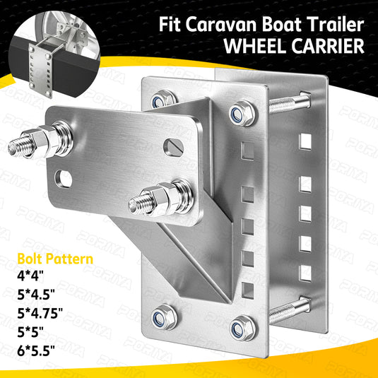 PORIYA Spare Wheel Carrier Bracket Tyre Holder For Trailer Caravan Boat 150 Lbs