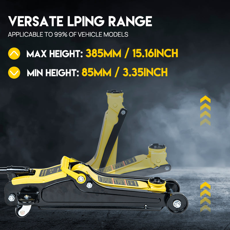 Load image into Gallery viewer, PORIYA Low Profile Floor Jack 2.5 Ton Heavy Steel Single Piston Hydraulic Pump
