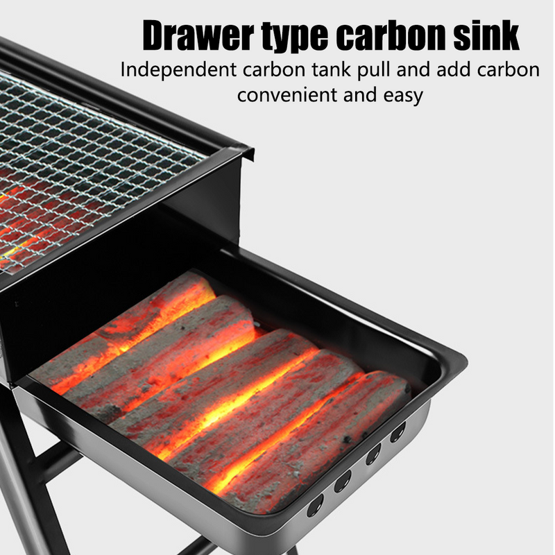 Load image into Gallery viewer, PORIYA Charcoal BBQ Grill Portable Smoker Barbecue Outdoor Foldable Camping Set AU
