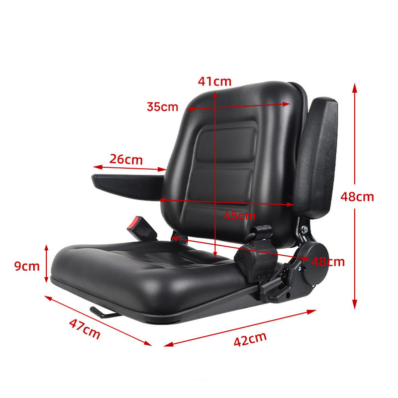 Load image into Gallery viewer, PORIYA Tractor Seat Universal Excavator Forklift Adjust Suspension Backrest
