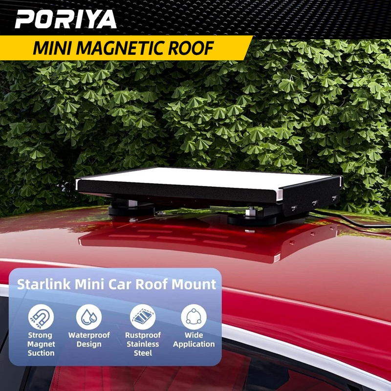 Load image into Gallery viewer, PORIYA Starlink Mini Magnetic Roof Mount Car Mount for Starlink Mini Full Protection

