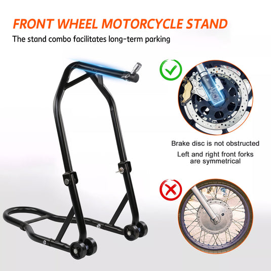 PORIYA Heavy Duty Motorcycle Front Head Stock Stand Motorbike Wheel Lift Headstock
