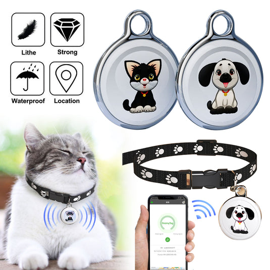 PORIYA Mini GPS Tracker Dog Pet Tag Smart Finder Locator Key Tracking Tracer Waterproof