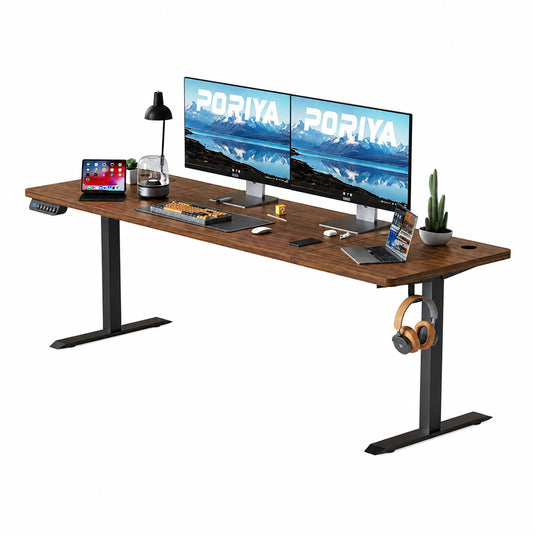 PORIYA 1.7M Electric Standing Desk Height Adjustable Home Office Computer Working Desk