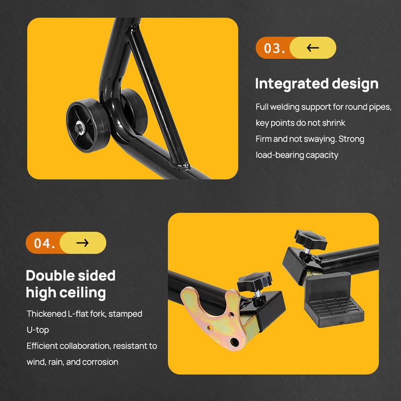 Load image into Gallery viewer, PORIYA 1100lbs Motorbike Dolly Motorcycle Front Wheel Stand and Rear Wheel Stand 2PC
