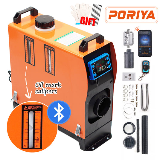 PORIYA Diesel Air Heater All-in-one 12V 8KW Bluetooth App LCD for Car RV Indoors