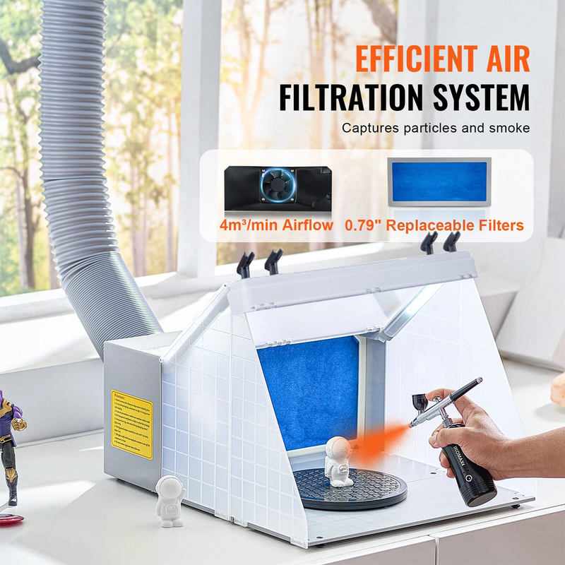 Load image into Gallery viewer, PORIYA Airbrush Spray Booth Portable Hobby Airbrush Paint Spray Booth for Models
