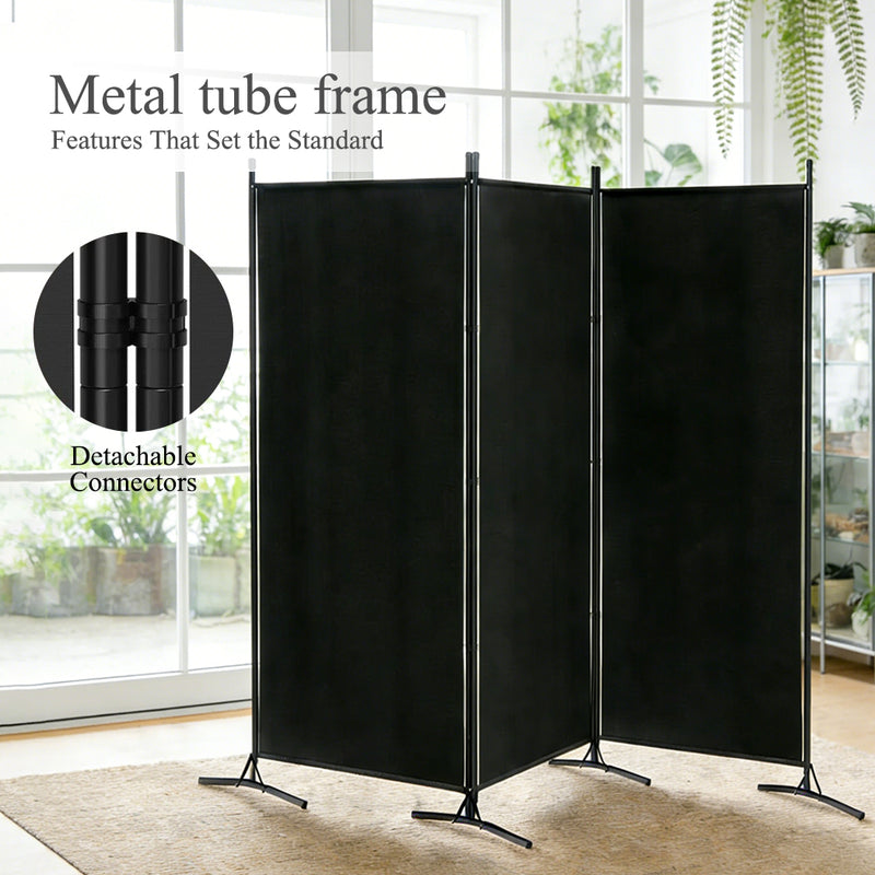 Load image into Gallery viewer, PORIYA 3-Panel Room Divider Privacy Screen Folding Steel Frame Fabric Partition Stand
