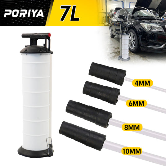 PORIYA 7L Waste Oil Fluid Suction Manual Extractor Pump Vacuum Fuel Car Boat Transfe