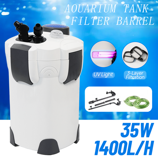 PORIYA HW-303B 1400 L/H Aquarium External Canister Filter Aqua Fish Tank Pond Pump