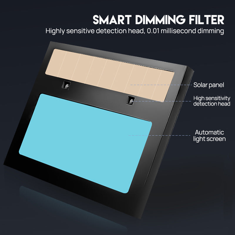 Load image into Gallery viewer, PORIYA Solar Helmet Auto Darkening Welding Welder Lens ARC TIG MIG MAG Large View
