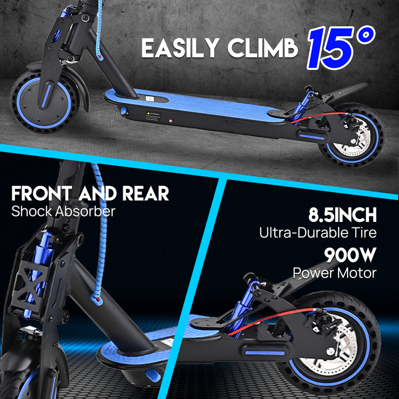 Load image into Gallery viewer, Exclusive 900W 40KM/H Electric Scooter Foldable Travel E-Bike w/ Shock Absorber

