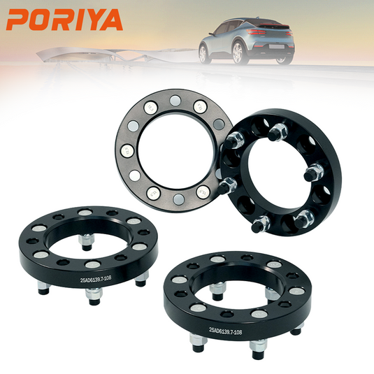PORIYA 25mm 6 Stud 6x139.7 M12x1.5 Wheel Spacers for Toyota Hilux Pajero Triton Ranger