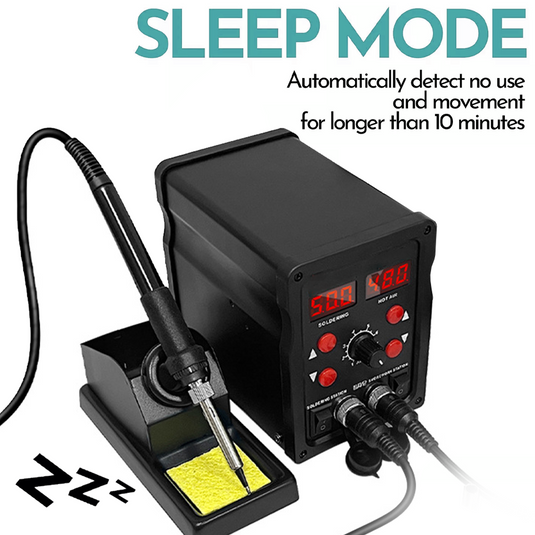 PORIYA 700W Solder Rework Station 2 in 1 Soldering Iron Kit Hot Air Heat Gun station