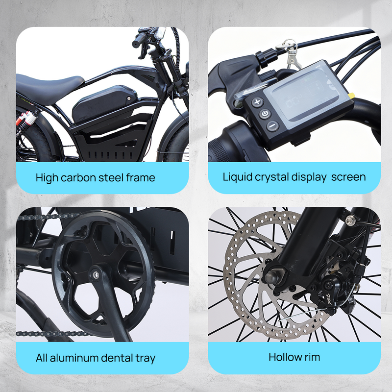 Load image into Gallery viewer, PORIYA Electric Bicycle Ebike 48V 2000W Mountain Bike 20" Fat Tire Shimano 7 Speed
