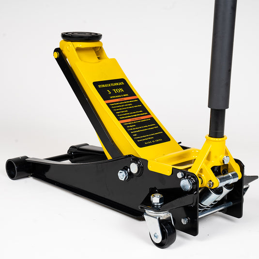 PORIYA Super Low Profile Floor Jack 3-Ton Hydraulic Trolley Quick Lift Dual Pump