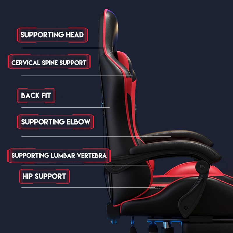 Load image into Gallery viewer, Gaming Chair Office Computer Seating Racing PU Executive Massage Racer Recliner
