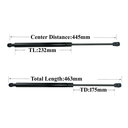 PORIYA 2 Tailgate Boot Gas Struts for Toyota Corolla Hatchback 2006-2012 ZRE152R Series