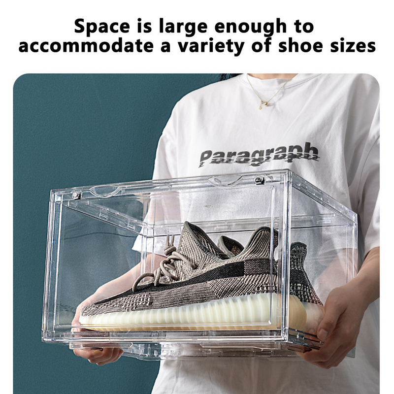 Load image into Gallery viewer, PORIYA 2-20pcs Clear Acrylic Stackable Boxes Shoes Clothes Toy Display DIY Storage Box
