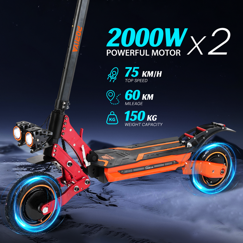 Load image into Gallery viewer, 4000W Dual Motor Electric Scooter 75KM/H 60KM Foldable Adult Off Road E-Bike
