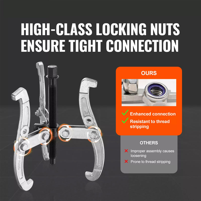 Load image into Gallery viewer, PORIYA Gear Puller Set 3" 4" 6" 8" 3-Jaw Bearing Puller Wheel Gear Pulley 4PCS
