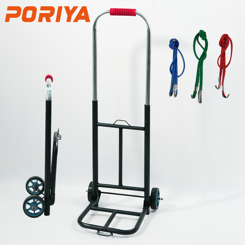 Load image into Gallery viewer, PORIYA Folding Portable Trolley Shopping Cart Luggage Trolley for Travel Grocery Use
