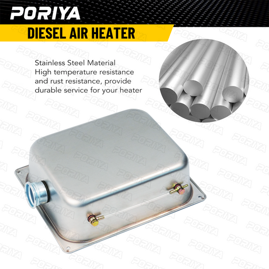 PORIYA 7L Air Diesel Heater Fuel Tank Oil With Lock Stainless Steel For Car Truck