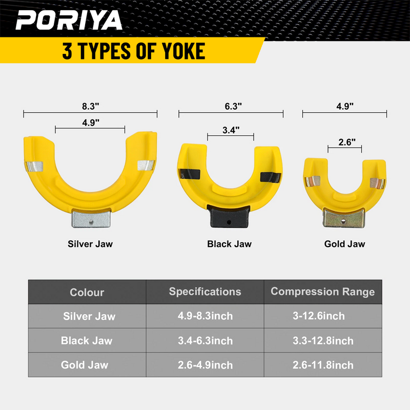 Load image into Gallery viewer, PORIYA 4500kg Macpherson Strut Coil Spring Compressor Dumper Extractor Yolk 3pcs
