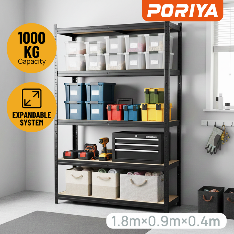 Load image into Gallery viewer, PORIYA 1.8M Warehouse Rack Garage Shelving Pallet Racking Storage Shelves Steel
