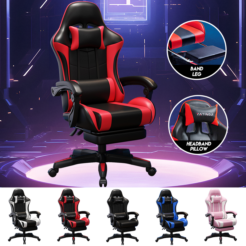 Load image into Gallery viewer, Gaming Chair Office Computer Seating Racing PU Executive Massage Racer Recliner
