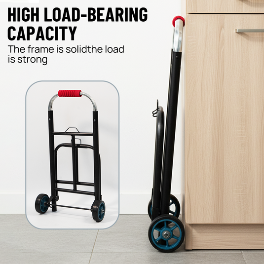 PORIYA Folding Portable Trolley Shopping Cart Luggage Trolley for Travel Grocery Use