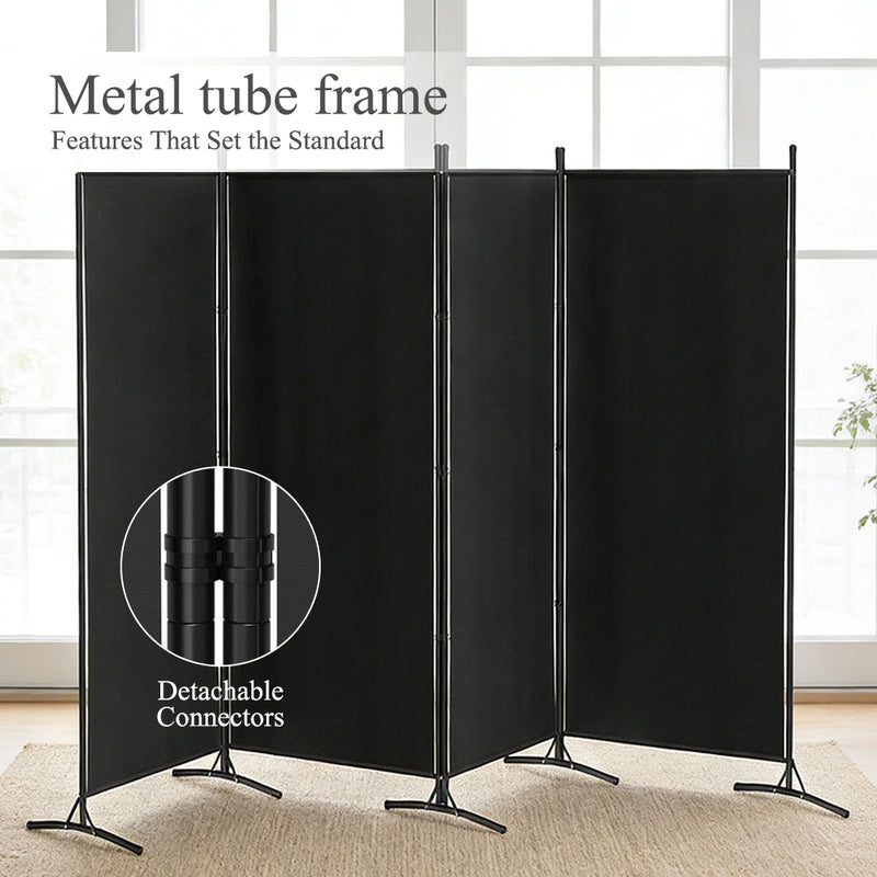 Load image into Gallery viewer, PORIYA 3/4 Panel Room Divider Privacy Screen Folding Steel Frame Fabric Partition Stand
