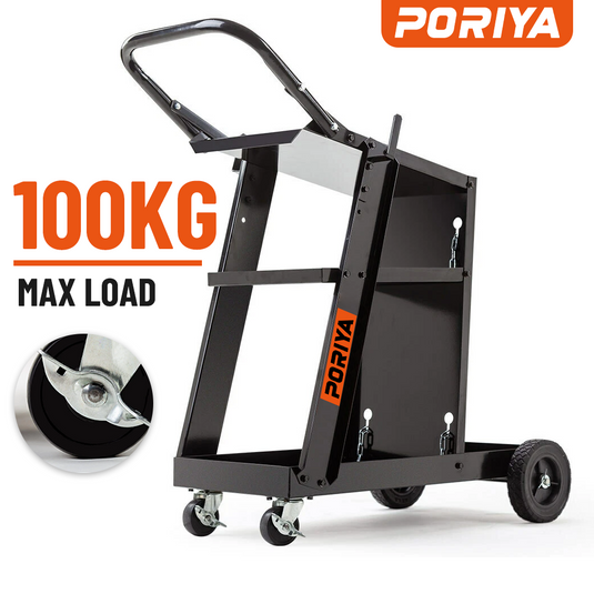 PORIYA Welding Cart Trolley MIG TIG ARC MMA Welder Plasma Cutter Storage Bench