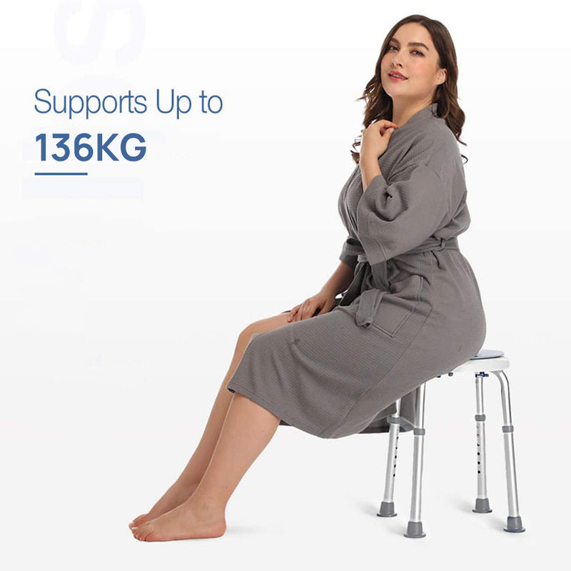Load image into Gallery viewer, Adjustable Bath Shower Stool Height Adjustable Chair Seat Rotating Swivel Round
