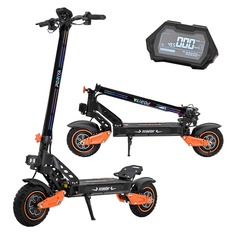 Load image into Gallery viewer, PORIYA Electric Scooter 4000W 70KM/H Dual-Drive Foldable Portable Adult Off Road E-Bike
