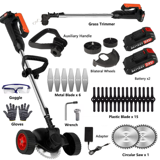 Cordless Electric Grass Trimmer Garden Lawn Cutter Brush Mower Whipper Snipper
