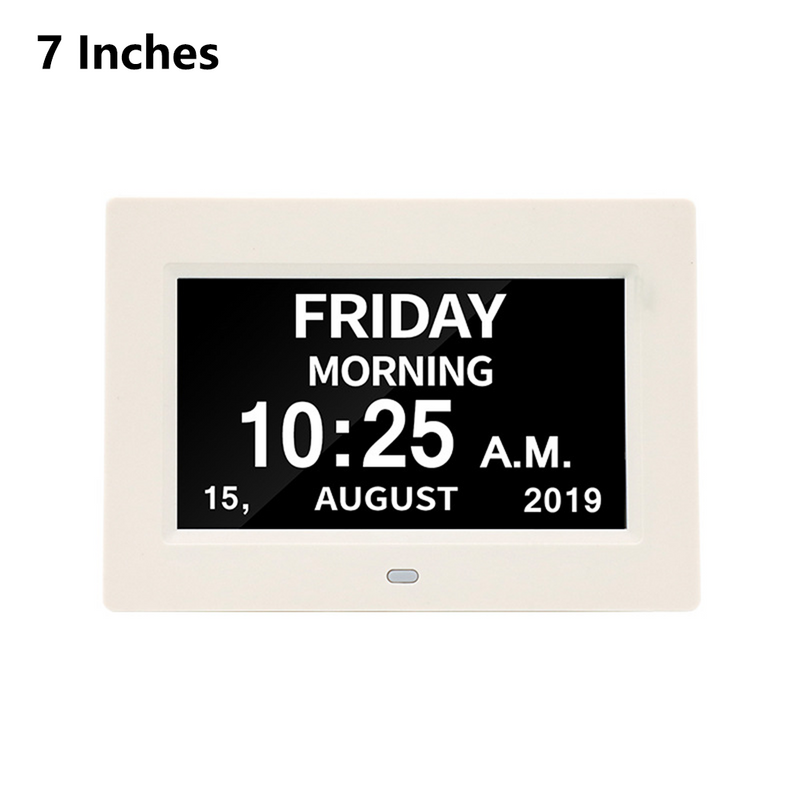 Load image into Gallery viewer, PORIYA 7/8‘’LED Dementia Digital Calendar Clock Alarm Day/Week/Month/Year Extra Large
