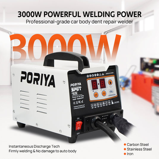 PORIYA Spot Welder Dent Puller 3KW Stud Welder Dent Repair Kit w/ Welding Gun