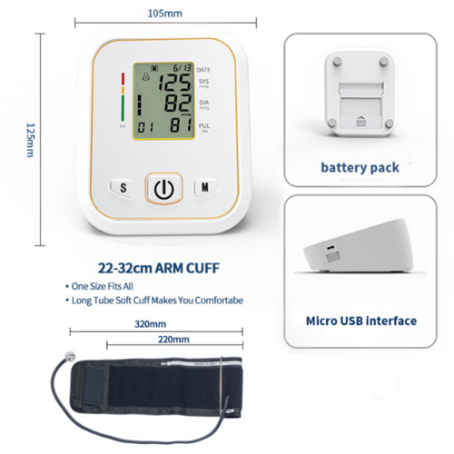 Load image into Gallery viewer, Digital Blood Pressure Monitor Upper Arm Automatic Machine Heart Rate Monitor

